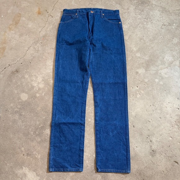Wrangler Other - Wrangler 13MWZ Jeans Men 37x36 (Fits 35x36) Blue Cowboy Cut Rigid Indigo Denim